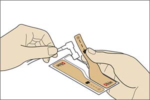 Diagram showing attachment of new tape